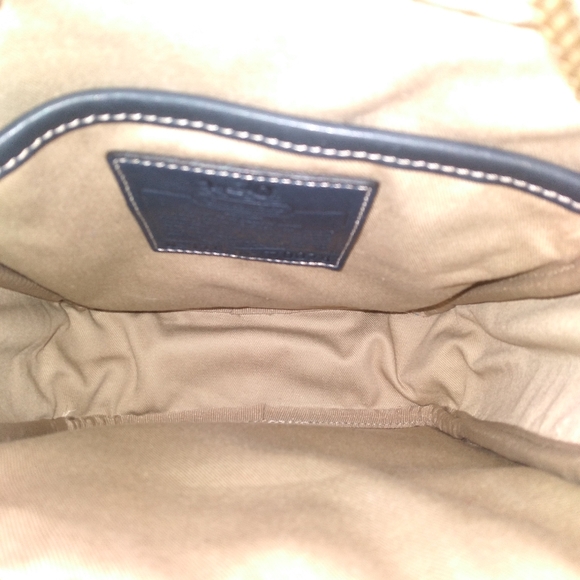 Authentic Coach Heritage Signature Blue Stripe Leatherware Crossbody Bag - Picture 3 of 16